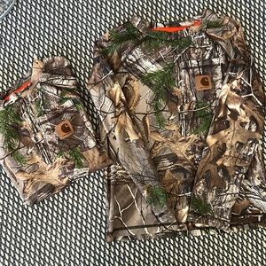 2 Boys Charhartt Long Sleeve Shirts